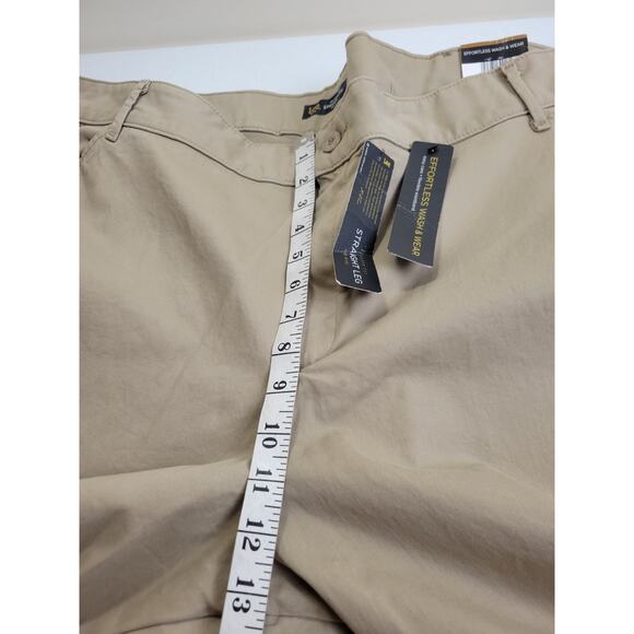 NWT Lee Tan Chino Straight Leg Relaxed Fit Mid Rise Pants Women's Plus Size 26W - Picture 5 of 13